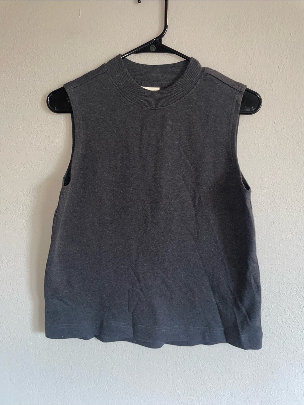 Pact organic Sleeveless Knit Tank Top - Charcoal